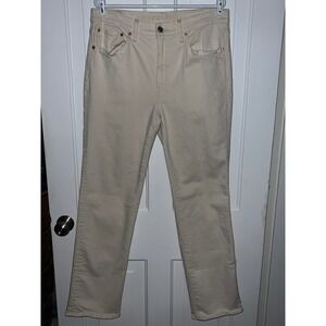 American Eagle Mens Relaxed Straight Jeans Light Tan Flex Cotton Blend  33x32